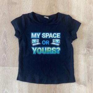 “MY SPACE or YOURS?” graphic baby tee
